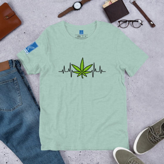 Weed Heartbeat tee - Image 7