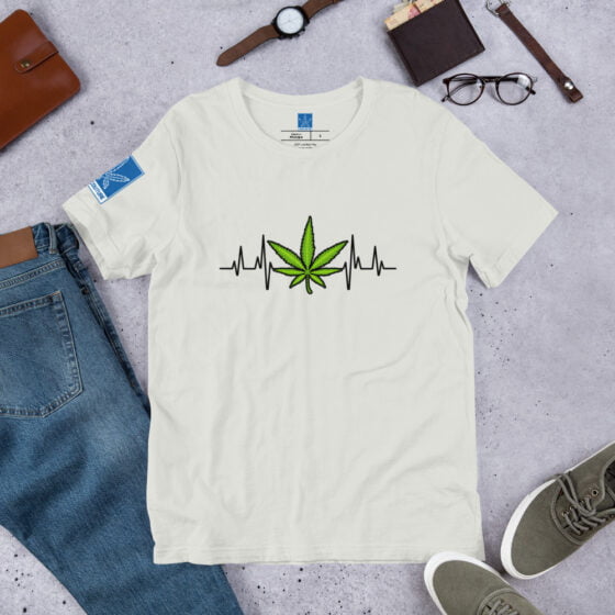 Weed Heartbeat tee - Image 6
