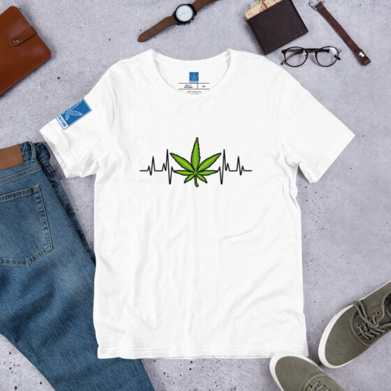 Weed Heartbeat tee - Image 4