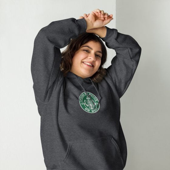 Spend my bucks on weed embroidered Hoodie - Image 5