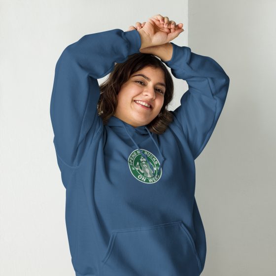 Spend my bucks on weed embroidered Hoodie - Image 6